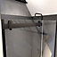 Porte de douche coulissante noir Galedo Rolling transparente 140cm