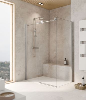 Porte de douche coulissante + paroi 140 x 90 cm, Schulte Masterclass