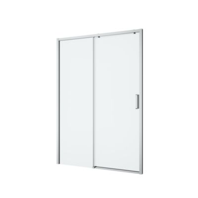 Porte de douche coulissante PMR l.120 x 195 cm, profilés finition chrome, GoodHome Ledava