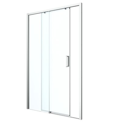 Porte de douche coulissante PMR l.120 x 195 cm, profilés finition chrome, GoodHome Ledava