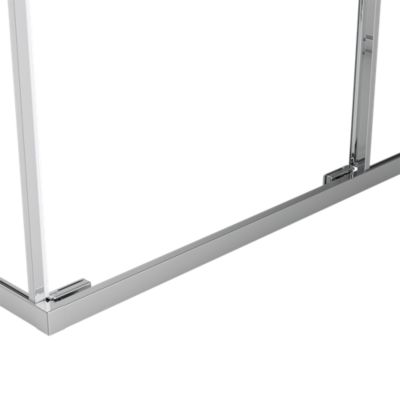 Porte de douche coulissante spéciale petits espaces l. 80 x H. 190 cm, verre transparent, profilés alu chrome, GoodHome Maza