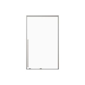 Porte de douche coulissante - Verre trempé 8 mm - 120 x 200 cm - Coloris Gun métal - COVINGTON