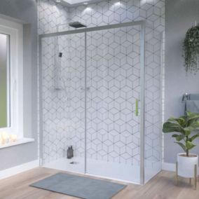 Porte de douche d'angle avec paroi coulissante NERINA Access - 160x80 cm