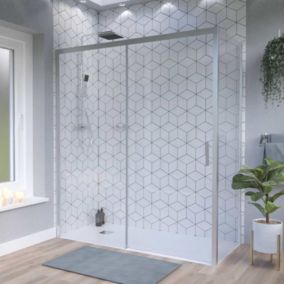 Porte de douche d'angle avec paroi coulissante NERINA Access - 170x80 cm