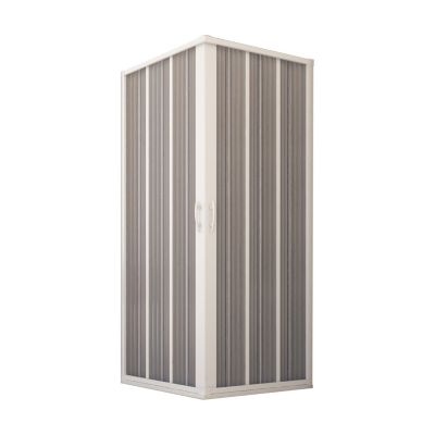 Porte de douche d'angle en PVC 90x90CM H185 avec Ouverture Centrale couleure Blanche mod. Flex