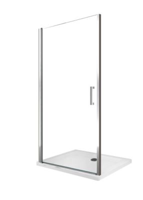 Porte de douche de 8 mm à battant pour installation en niche H.200 réversible - 79-83 cm