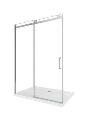 Porte de douche de 8 mm pour installation en niche H.190 avec ouverture coulissante et rèversible - 100 cm