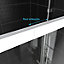 Porte de douche en angle blanc Galedo Spot 90 x 90cm