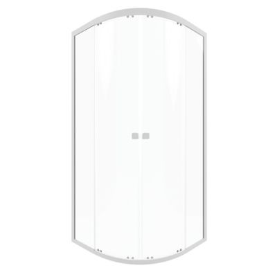 Porte de douche en angle circulaire blanc Galedo Spot 90 x 90cm