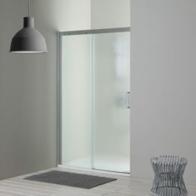 Porte de douche encastrée 120 cm avec vantail fixe gauche verre fumé - dream