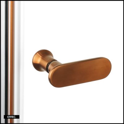 Porte de Douche Encastrée Pivotante - 160 x 195 - CUIVRE BROSSÉ - NEW SOLEO
