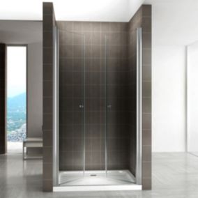 Porte de douche GINA H.180 réglable de 76 à 80 cm verre 6 mm transparent - Saniverre