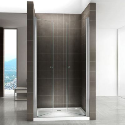 Porte de douche GINA H.185 réglable de 92 à 96 cm verre 6 mm transparent - Saniverre