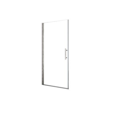Porte de douche hauteur 180cm profil chromé, porte de douche pivotante 80x180cm verre anti-calcaire, Océan