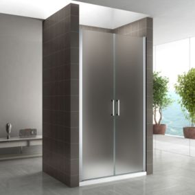 Porte de douche KAYA H.180 réglable de 101 à 104 cm verre 6 mm opaque - Saniverre