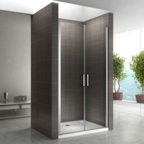 Porte de douche KAYA H.180 réglable de 101 à 104 cm verre 6 mm transparent - Saniverre