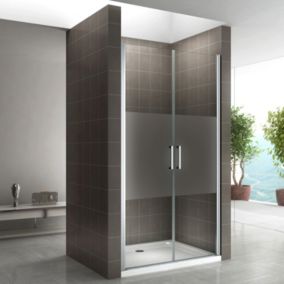 Porte de douche KAYA H.180 réglable de 68 à 71 cm verre 6 mm semi-opaque - Saniverre