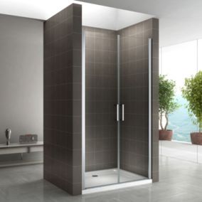 Porte de douche KAYA H.180 réglable de 80 à 83 cm verre 6 mm transparent - Saniverre