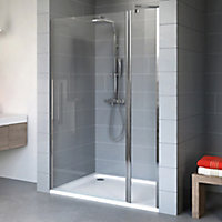 Porte de douche pivotante, 120 x 192 cm, Schulte NewStyle, verre transparent anticalcaire