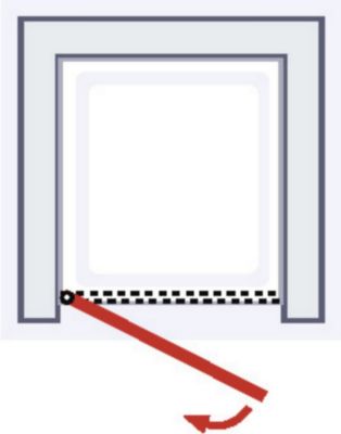 Porte de douche pivotante, 80 x 192 cm, Schulte NewStyle, verre transparent anticalcaire, Cubic transparent