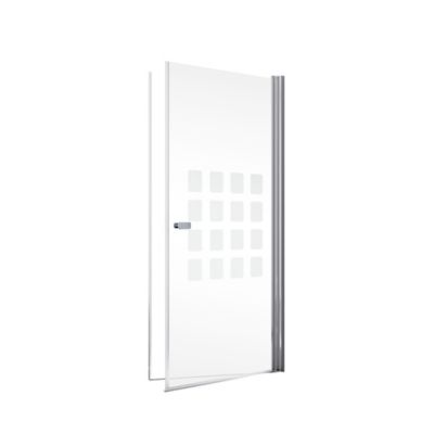 Porte de douche pivotante, 80 x 192 cm, Schulte NewStyle, verre transparent anticalcaire, Cubic transparent