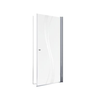 Porte de douche pivotante, 80 x 192 cm, Schulte NewStyle, verre transparent anticalcaire, Liane