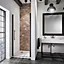 Porte de douche pivotante, 80 x 192 cm, Schulte NewStyle, verre transparent anticalcaire, profilé noir