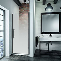 Porte de douche pivotante 90x192 cm, noir, Schulte NewStyle