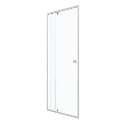 Porte de douche pivotante blanc Galedo Spot transparent 70 à 80cm