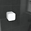 Porte de douche pivotante blanc Galedo Spot transparent 70 à 80cm