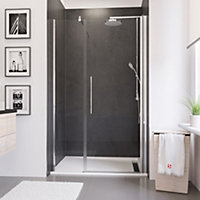 Porte de douche pivotante chrome Schulte New Style 160 cm