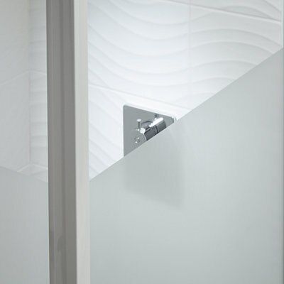Porte de douche pivotante Cooke & Lewis Onega sérigraphié 80 cm
