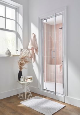 Porte de douche pivotante Cooke & Lewis Onega transparente 70 cm