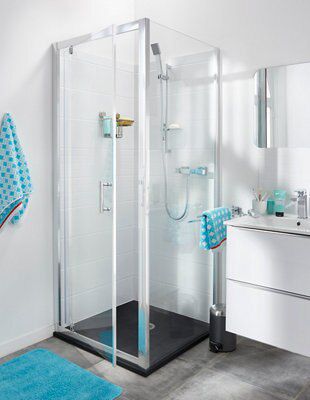 Porte de douche pivotante à carreaux Priva 76 à 80 cm ALLIBERT