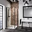 Porte de douche pivotante et paroi latérale 80 x 80 cm, Schulte NewStyle, verre transparent, profilés noirs