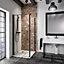 Porte de douche pivotante et paroi latérale 90 x 90 cm, Schulte NewStyle, verre transparent , profilés noirs