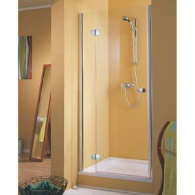 Porte de douche pivotante gauche anticalcaire 120x200 cm, blanc, Schulte MasterClass II