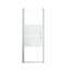 Porte de douche pivotante l.80 x H.195 cm, bandes miroir, profilés alu chrome, GoodHome Ledava