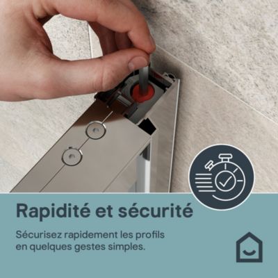 Porte de douche pivotante l.80 x H.195 cm, verre transparent, profilés chromé, GoodHome Evanna