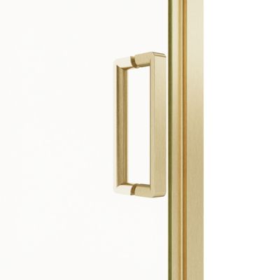 Porte de douche pivotante l.80 x H.195 cm, verre transparent, profilés doré, GoodHome Ledava