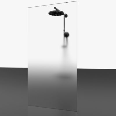 Porte de douche pivotante l.80 x L.80 x H.190 cm, cadre noir et verre brumé, Schulte Newstyle