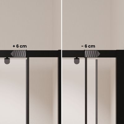 Porte de douche Pivotante Noir 70-80x185cm - Extensible de 69 à 80 cm - BLACK SLIDE 70 80