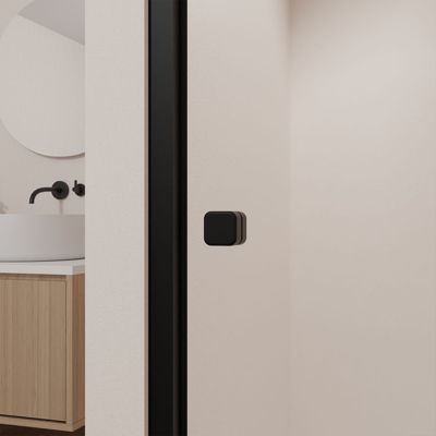 Porte de douche Pivotante Noir 70-80x185cm - Extensible de 69 à 80 cm - BLACK SLIDE 70 80