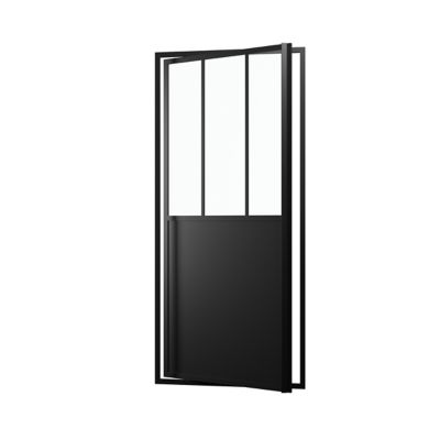 Porte de douche pivotante noir Galedo Fabrik 80cm