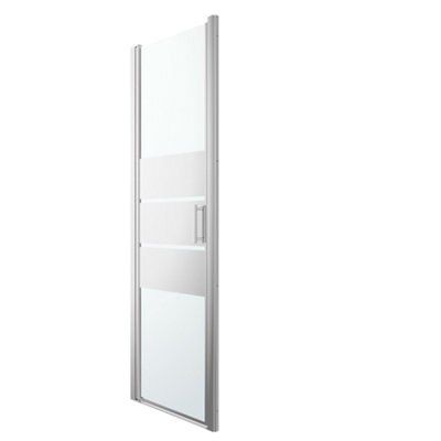 Porte de douche pivotante ouverture totale GoodHome Beloya miroir 70 cm