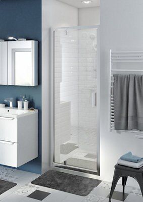Porte de douche pivotante transparente 70 cm, GoodHome Beloya