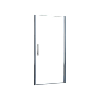 Porte de douche pivotante verre trempé clair EP.6mm - 70cm H.187cm - Chromé - Réversible - Installer en niche