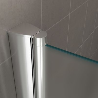 Porte de douche pliante EMMY H.185 largeur réglable 72 à 76 cm verre opaque - Saniverre