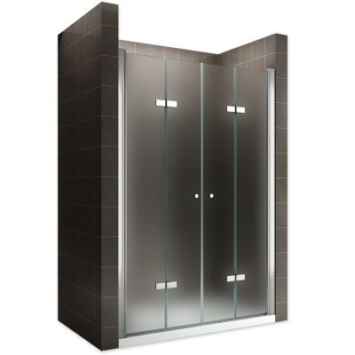 Porte de douche pliante EMMY H.185 largeur réglable 72 à 76 cm verre opaque - Saniverre