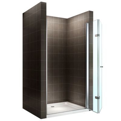 Porte de douche pliante MONA H.195 - largeur réglable de 76 à 80 cm verre transparent - Saniverre